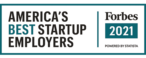 America's Best Startup Employers - Forbes 2021 badge